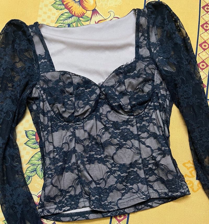 Lace Long Sleeve Top
