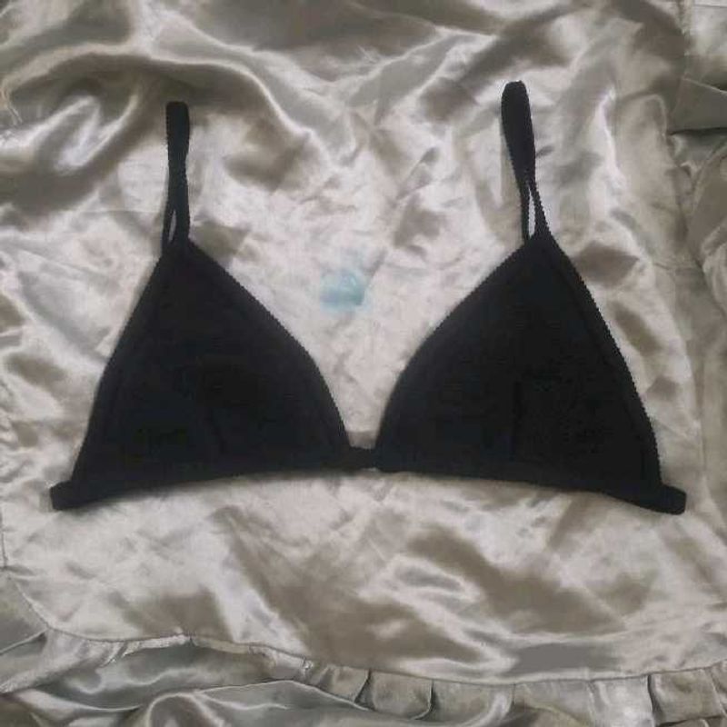 Black textured Bikni top