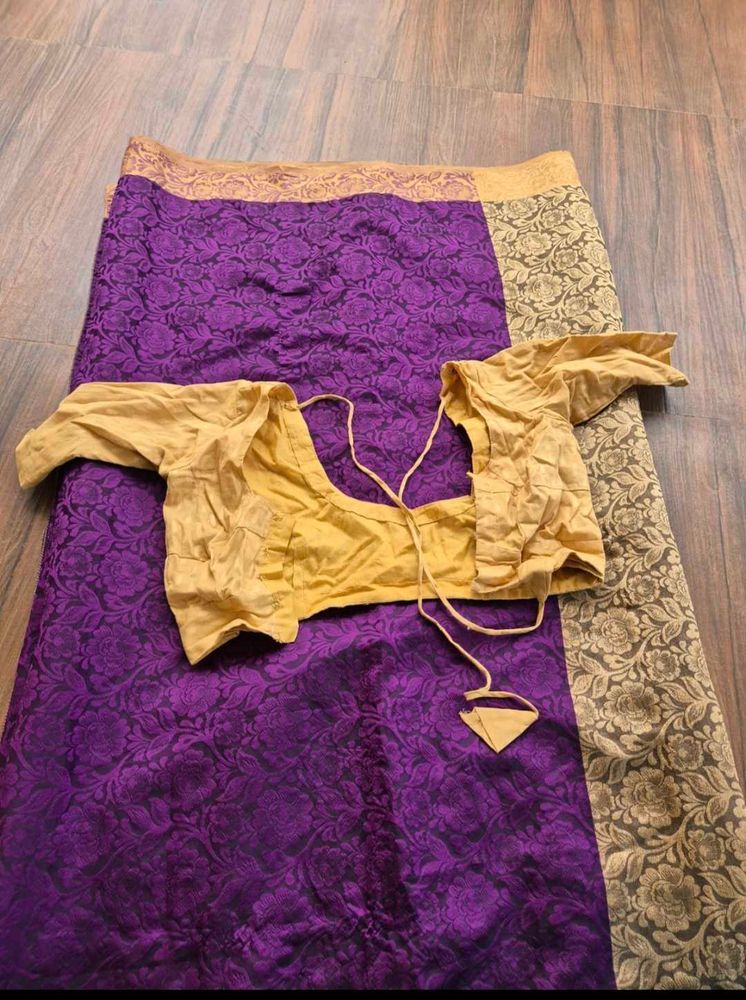 Floral Purple Saree