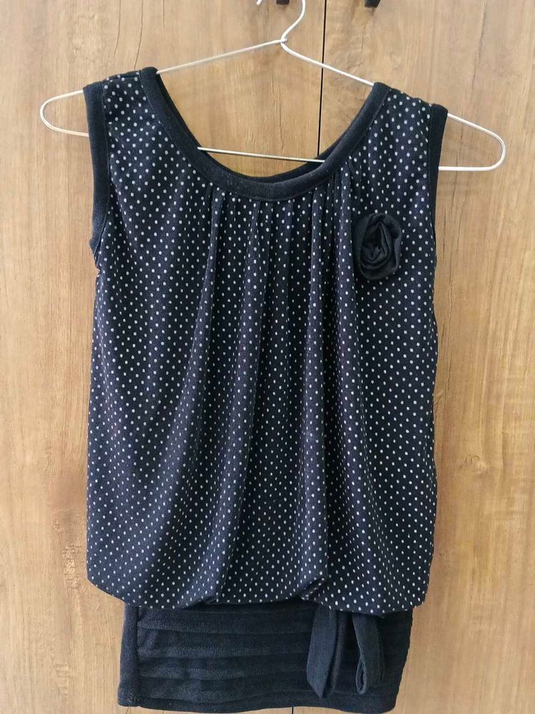 Polka Dot Sleeveless Top