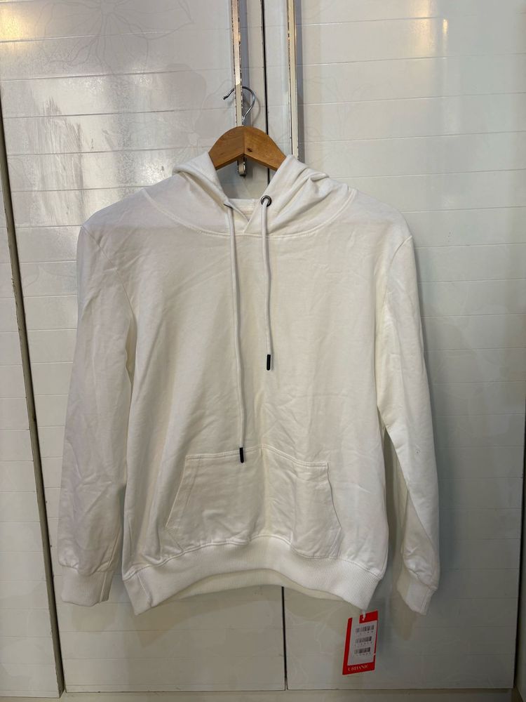 White Hoodie - Casual Comfort