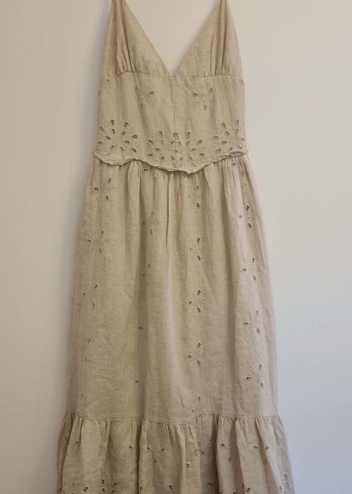 Zara Original Boho Embroidered Maxi Dress