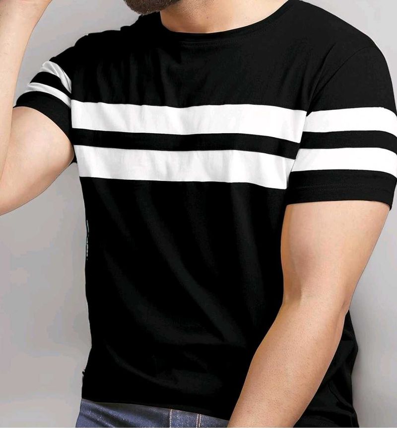 Black &amp; White Striped Tee