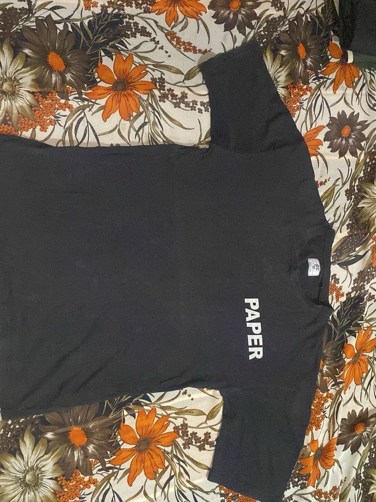 PAPER Branded Black T-Shirt
