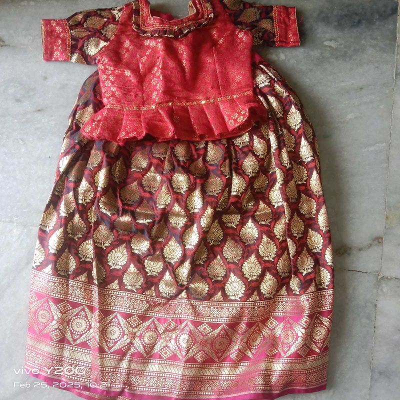 Party Wear Pattu Skirt