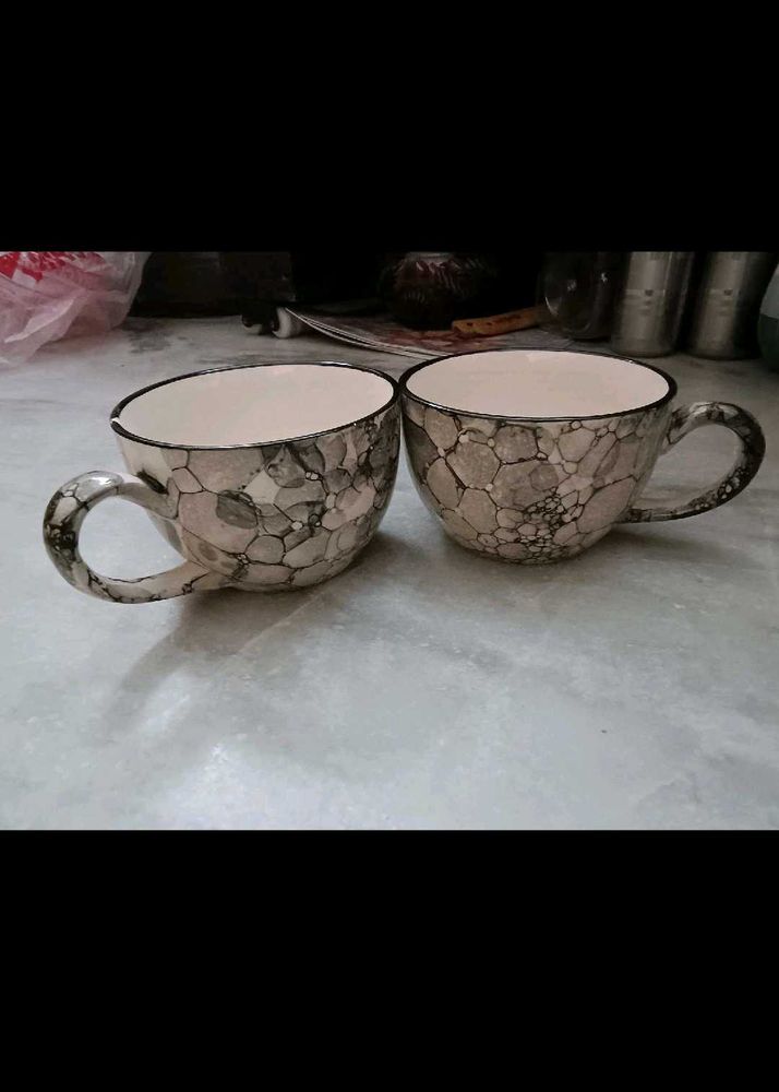 Pack of 1 Unique Marble Coffee Mug/Soup Cup
