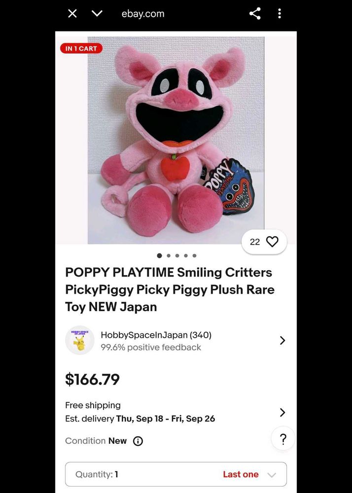 Poppy Playtime Smiling Critters Pickypiggy Plushie