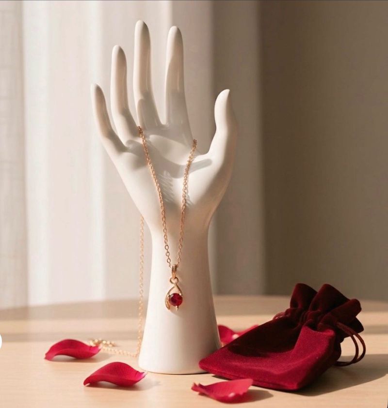 Elegant Ruby Pendant Necklace