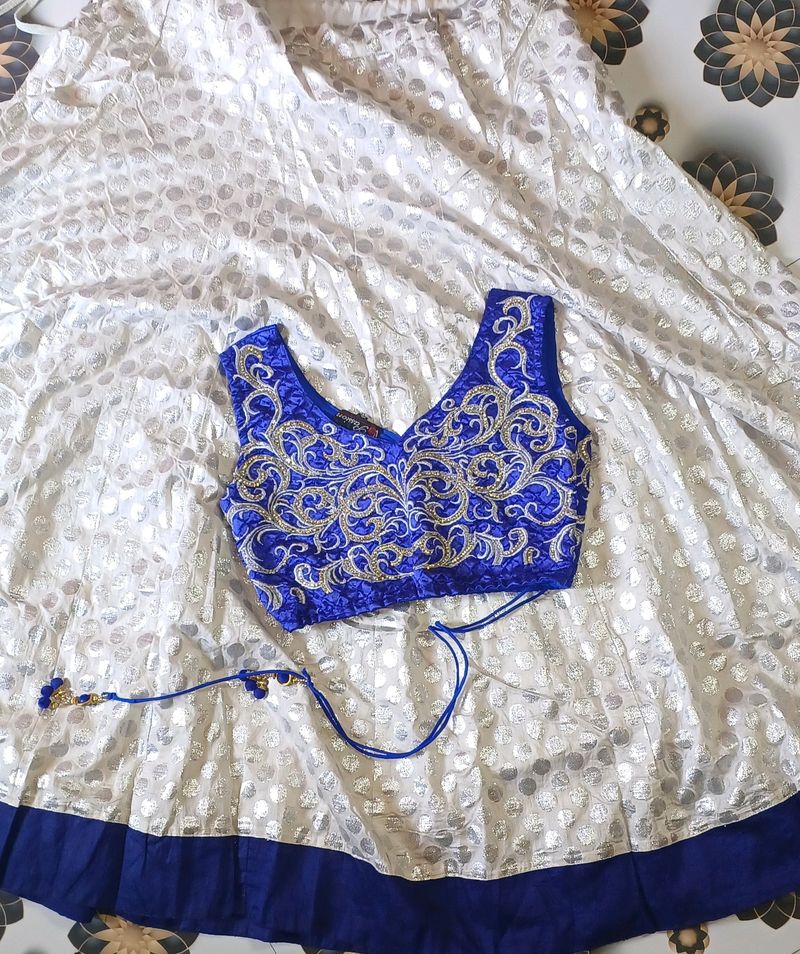 White Lehenga