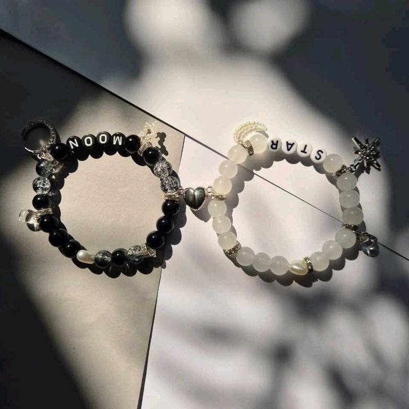 Moon &amp; Star Matching Bracelets