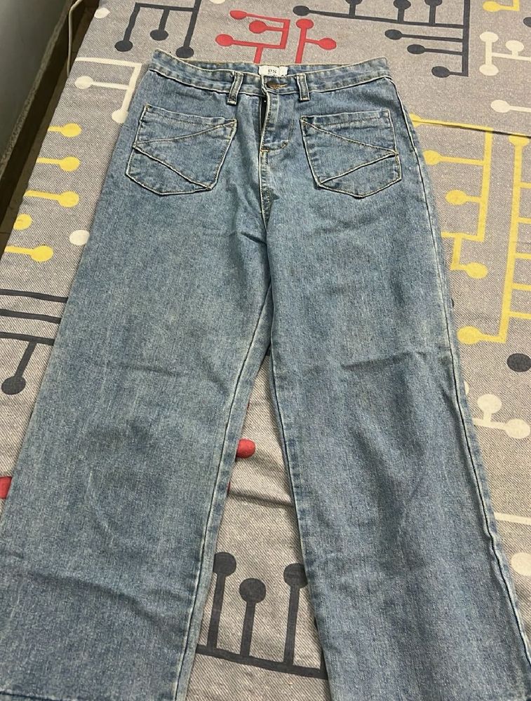 Wide Leg Denim Jeans