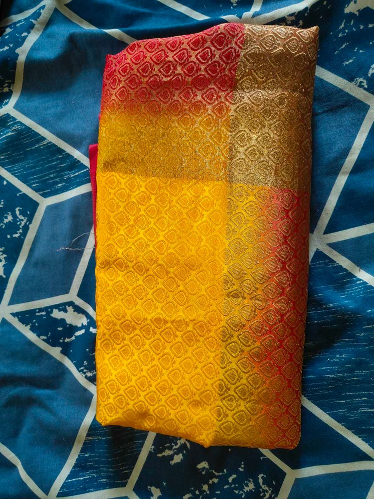 Mango Yellow Colour Saree