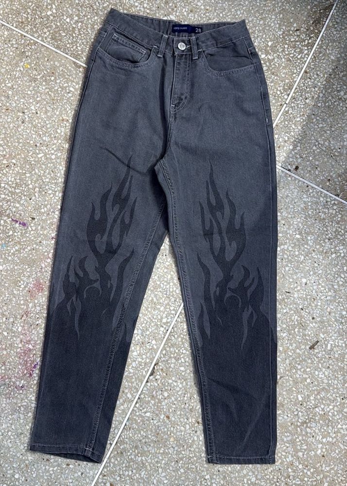 Flame Graphic Jeans