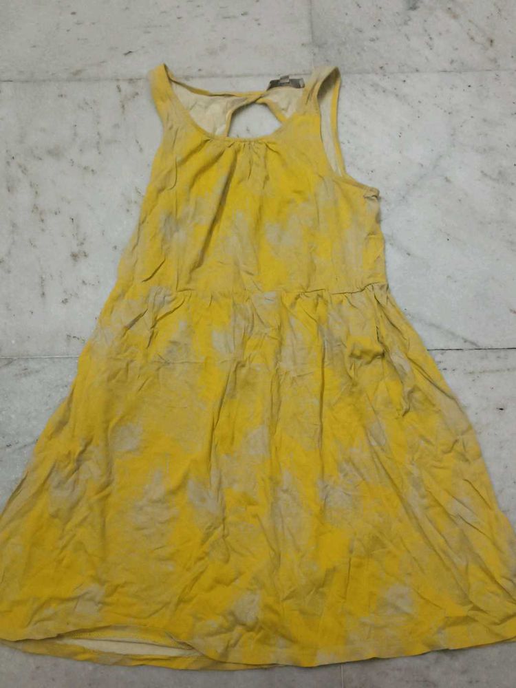 Yellow Sundress with Open Back