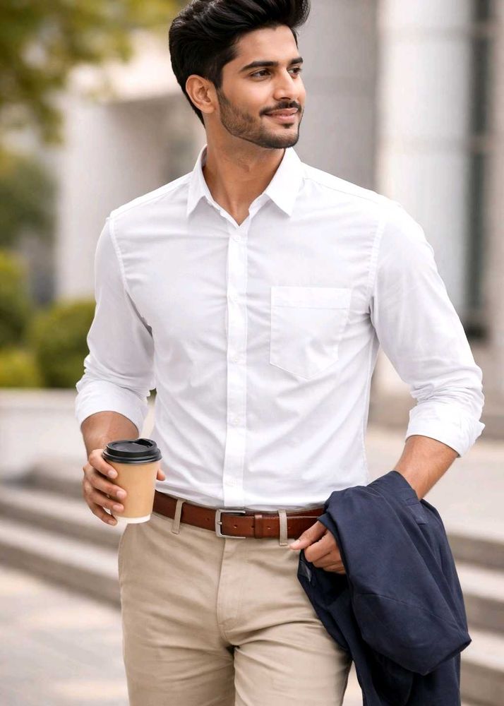 Men's White Formal Shirt