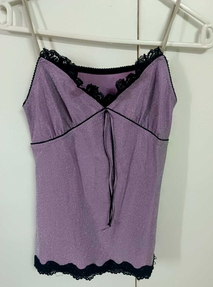 Lavendar Glittery Lace Top 💜