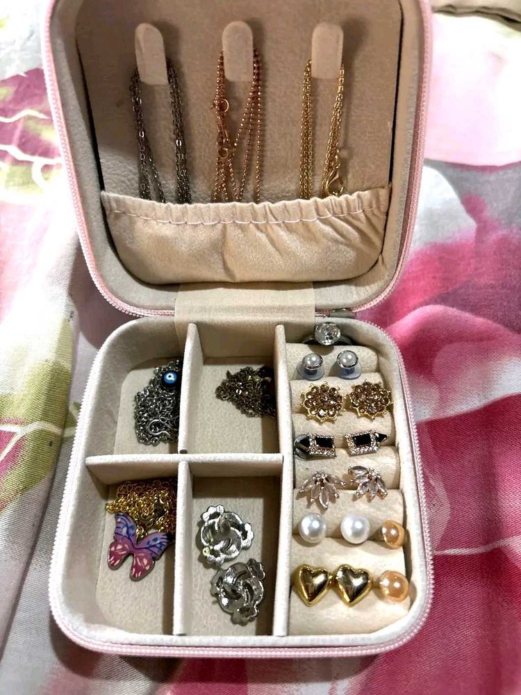 Travel Jewellery Box Leather