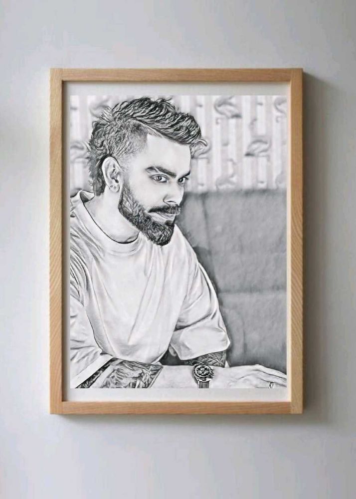 Customize DIGITAL POTRAIT SKETCH +FRAME