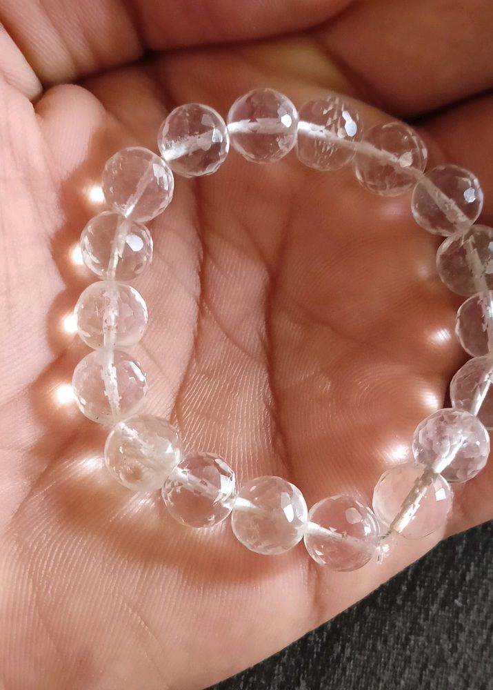 Natural Crystal Bracelet With Dimond Cutting!