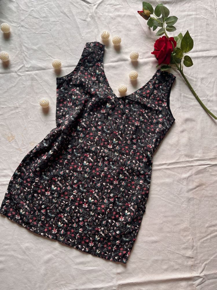 Floral Print Mini Kurta