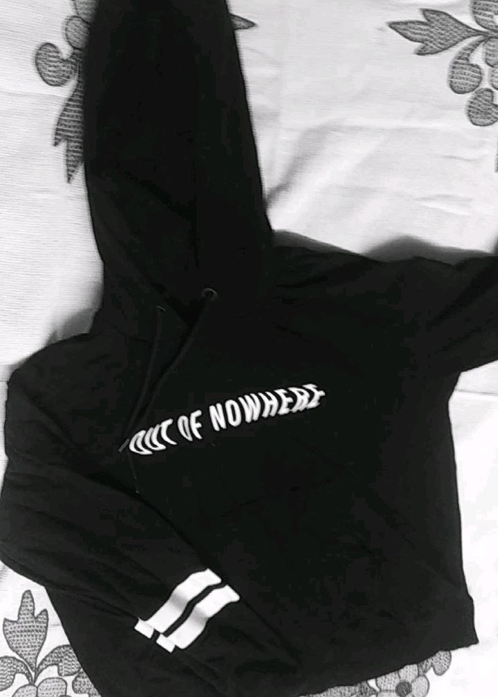 Black &#39;Out of Nowhere&#39; Graphic Hoodie