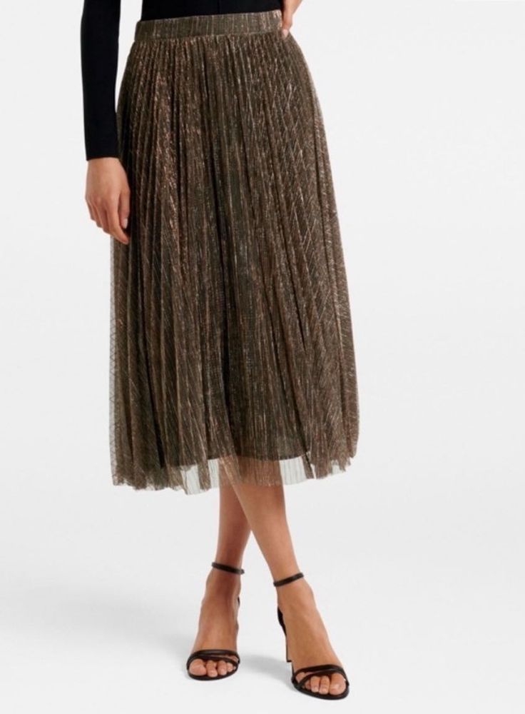 Forever New Jenny Pleated Plisse Skirt
