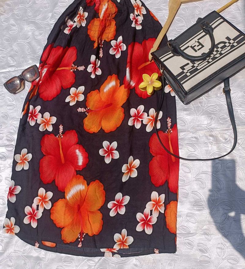 Floral Highwaist Skirt 🧡