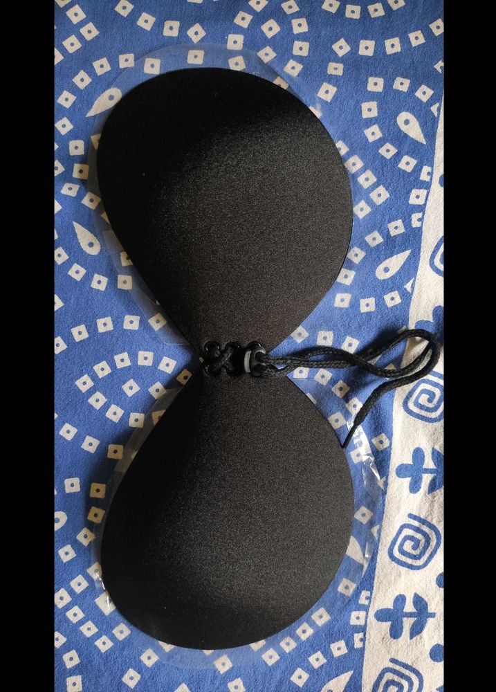 Black Silicon Stick-on Push Up Bra