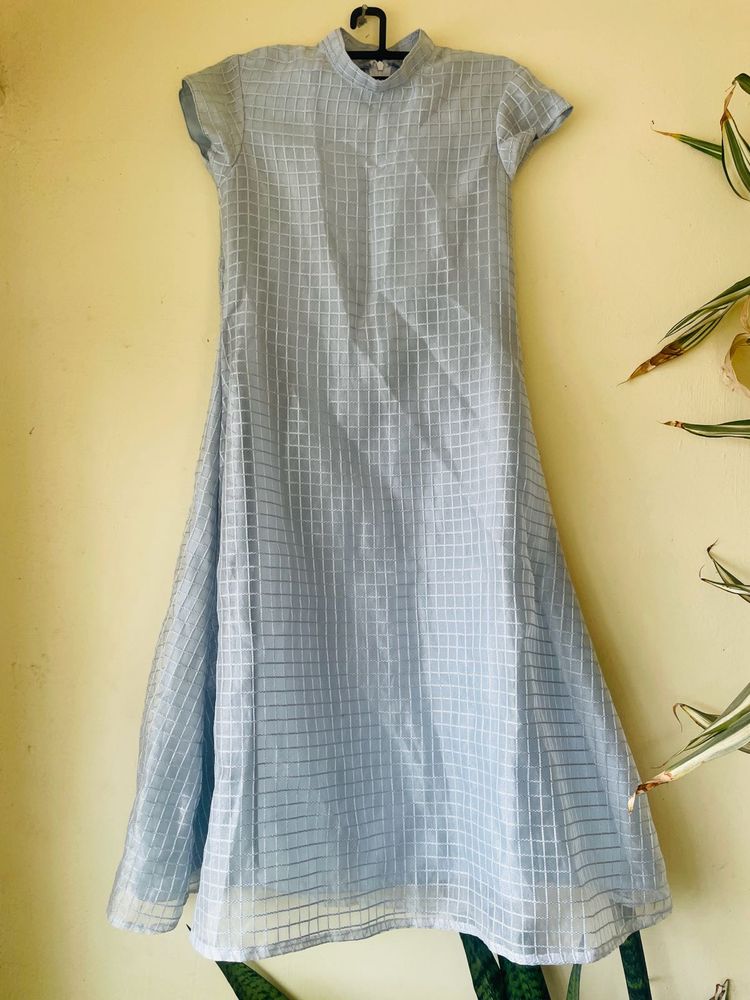 Organza Grey Colour Dress For Women