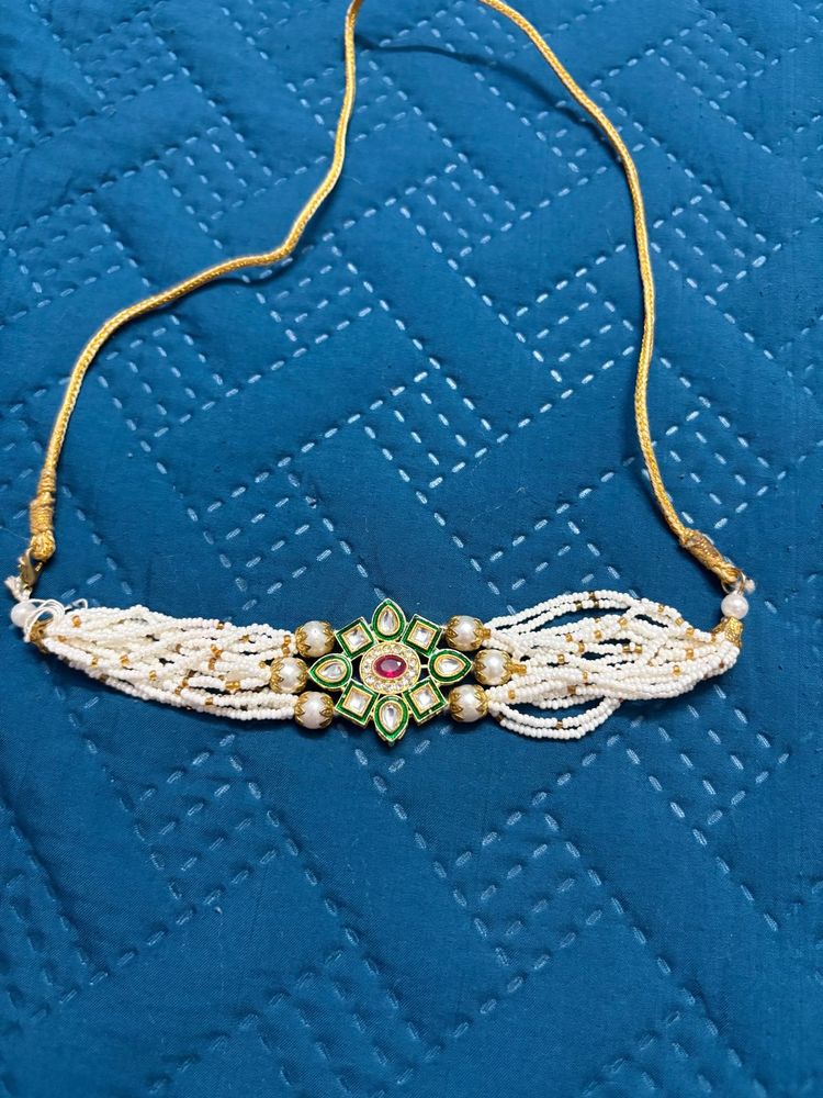 Pearl &amp; kundan choker