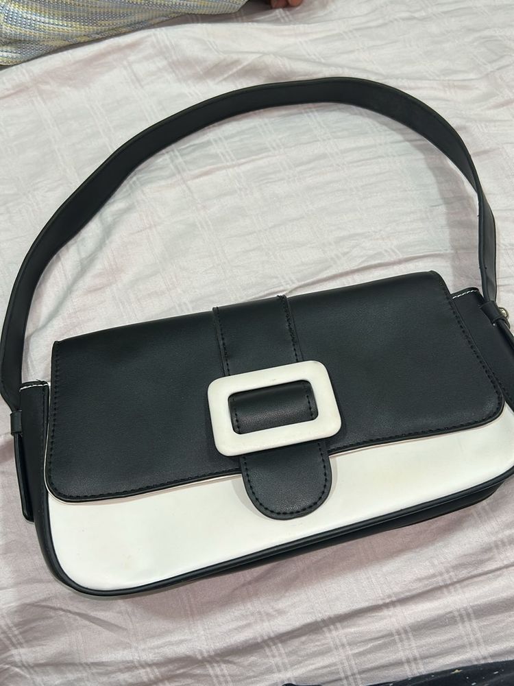 Evening Black &amp; White Westside Bag