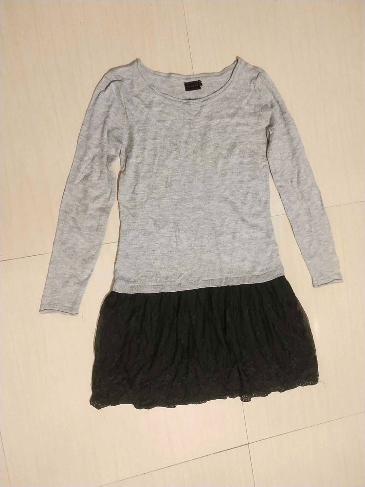 Grey &amp; Black Casual Dress