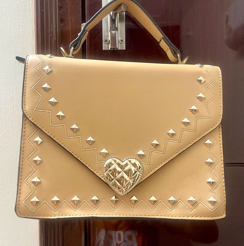 Studded Heart Satchel