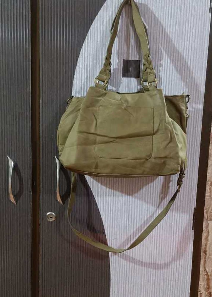Olive Green Tote Bag