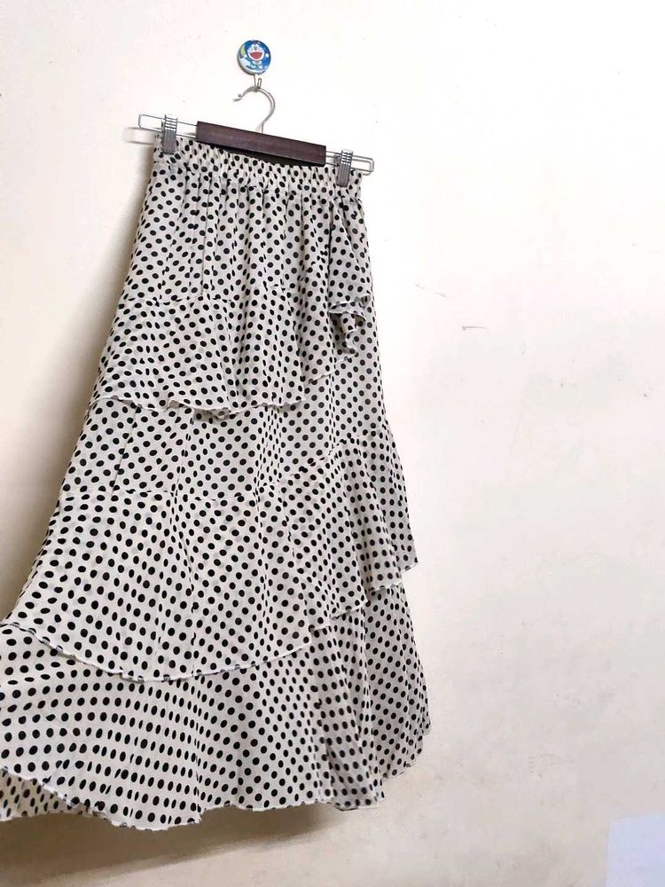 Polka Dot Tiered Skirt