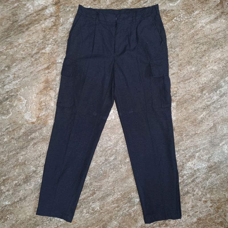 Korean Navy Blue 6 Pocket Cargo (Unisex)