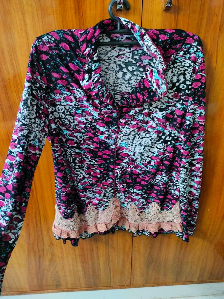 Shirt Style Top Combo (Printed)