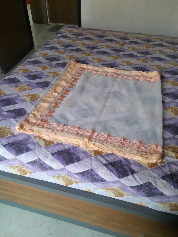 Embroidered Net Dupatta