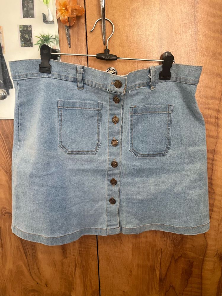 Denim Mini Skirt