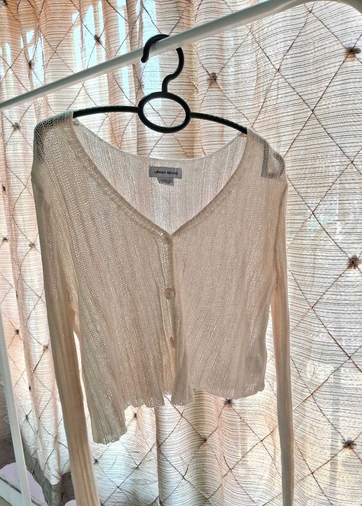 Cardigan Cropped Top