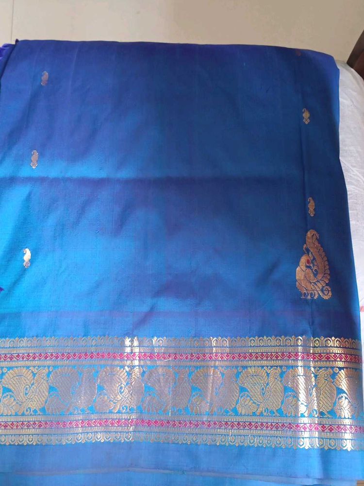Combo Of Pattu Saree With Gold Plated Jewellery