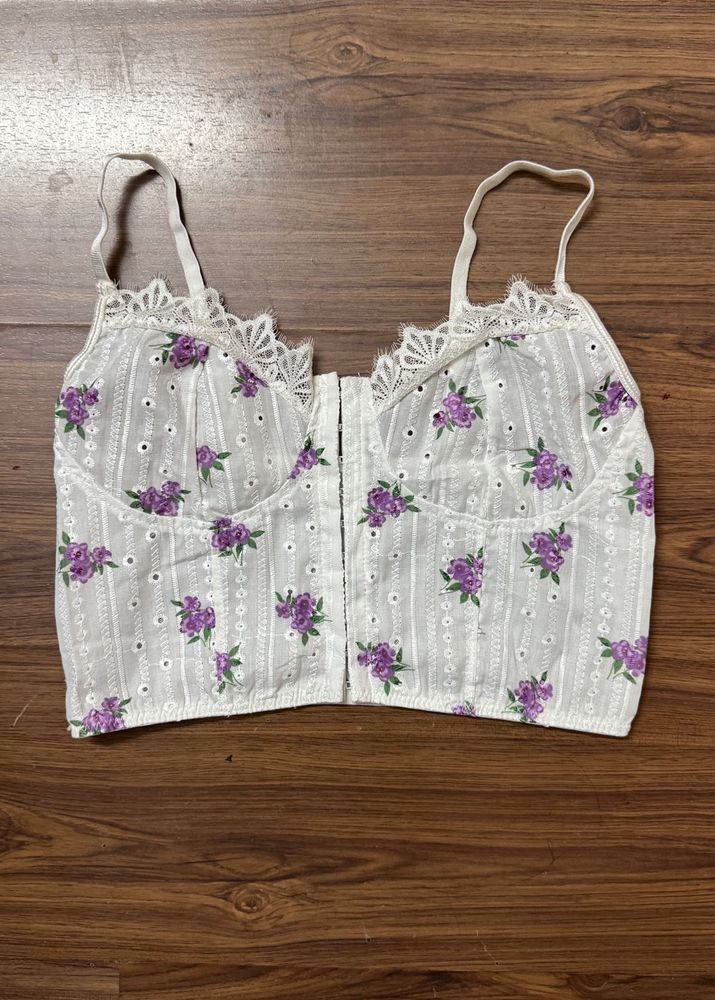 Floral Lace Bralette Crop Top