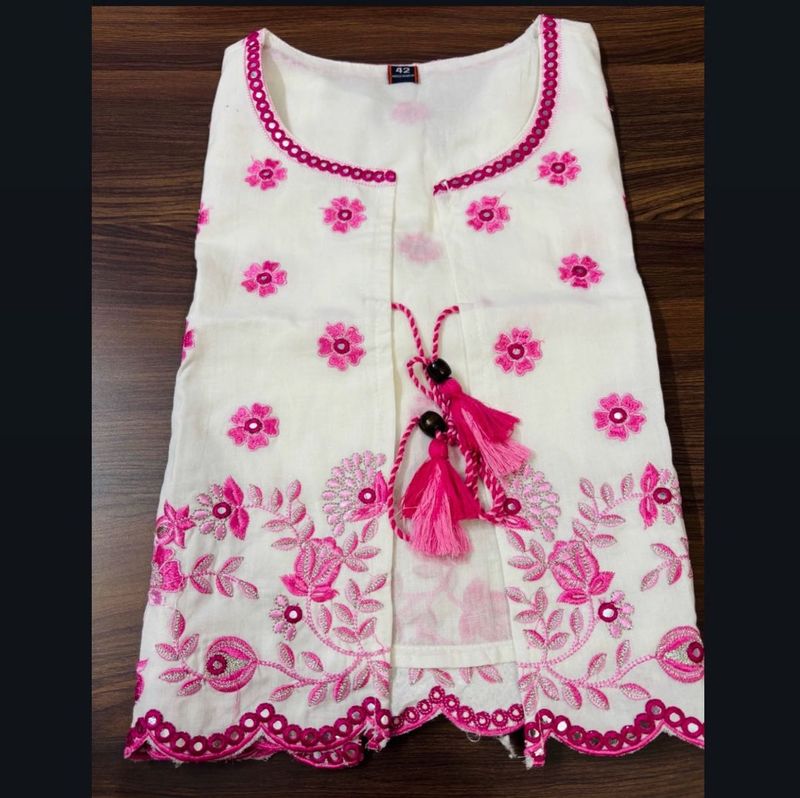 Pure cotton jacket Embroidered Dress
