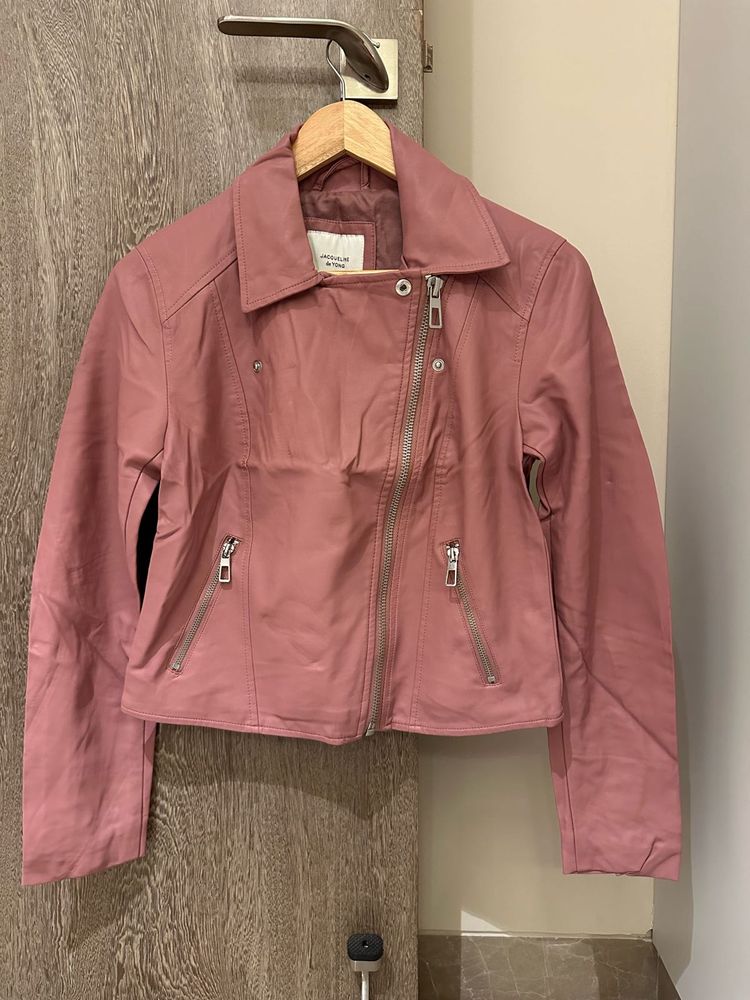 Pink Moto winter Jacket from ONLY