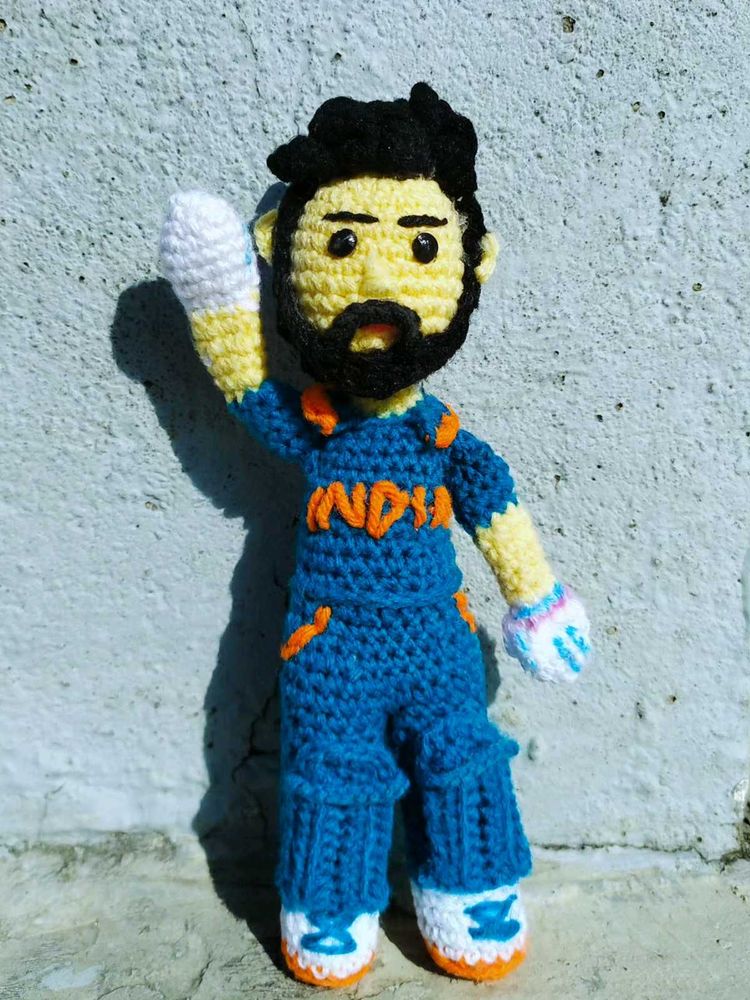 Handmade Crochet Virat Kohli Doll