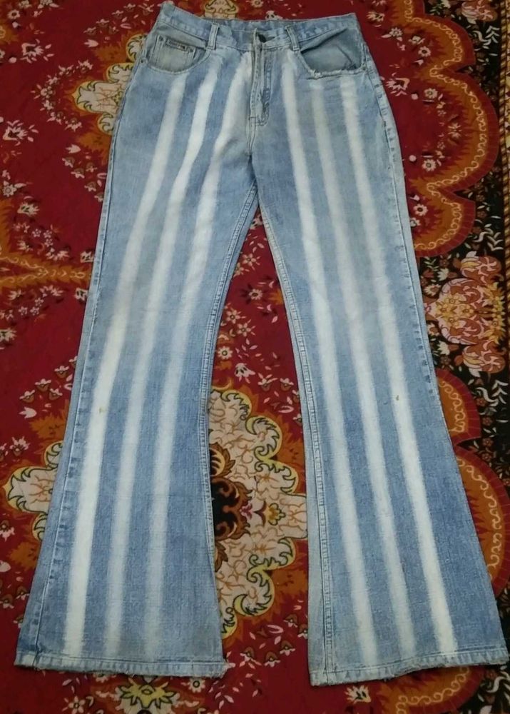 Striped Flare Jeans