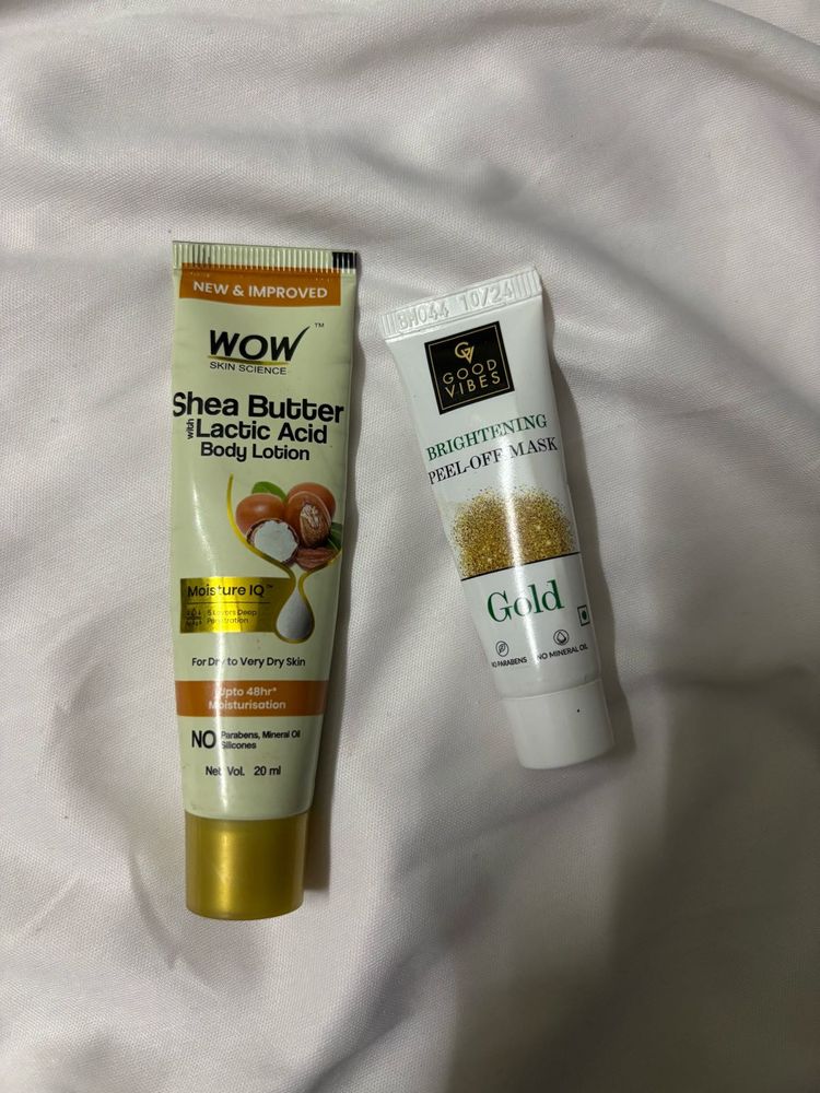 Body Lotion &amp; Peel-Off Mask