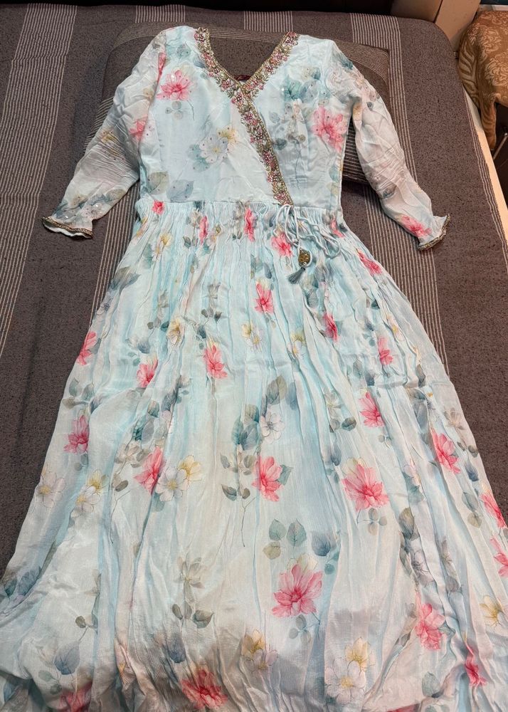 Gown With Floral Prints