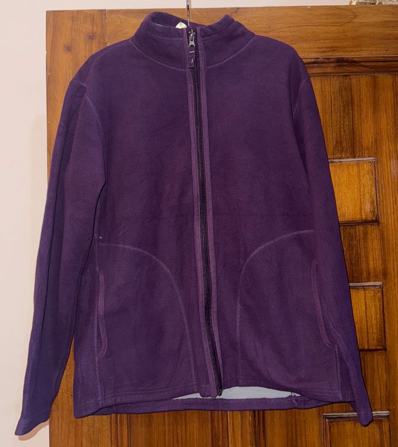 Purple Fleece Zip-Up Jacket