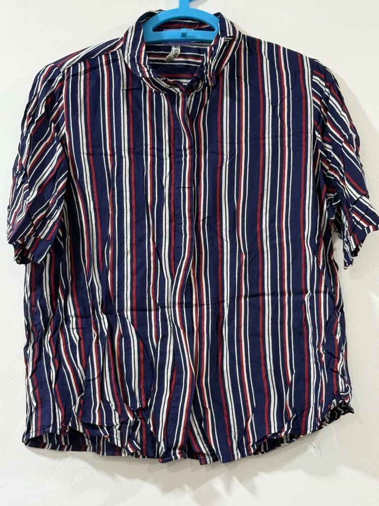 Striped Button-Down Shirt